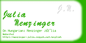 julia menzinger business card